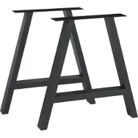 En.casa Stalen onderstel Eschau set van 2 tafelpoot 40x40 cm zwart []