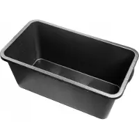 Kadax mortelbak 60 liter, mortelbak voor bouwplaats, 70 x 39 x 28 cm, vierkante cementbak van kunststof, zwarte mortelkist, stabiele betonbak met handgrepen, eetbak, bouwbak, mortar box