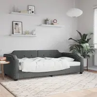 Prolenta Maison Exclusive - Dagbed, donkergrijs, 90x190 cm, stof