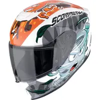 Scorpion EXO JNR Air The4Elements kinderhelm, wit/blauw/oranje, maat Y/L (52/53)