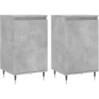 Syfax Dressoirs 2 st 40x35x70 cm bewerkt hout betongrijs
