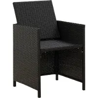 vidaXL Tuinstoelen 2 st met kussens poly rattan zwart