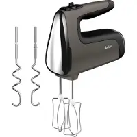 Tefal Powermix Silence HT650E - Handmixer - Variabele Snelheid en Turbofunctie - Met Deeghaken en Gardes - Stille Werking - 600W - Zwart