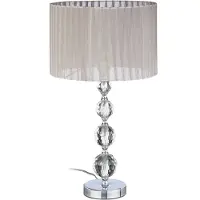 Relaxdays Cristal, transparant, glas, geschikt voor slaapkamer en woonkamer, fitting E27, 1 lamp, 40W