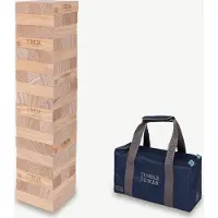 Ubergames Stapeltoren spel - Tactisch spel - Large - 10 KG - tot 120 cm hoog - ECO hout Topkwaliteit - Designed in England - In Stevige Draagtas