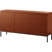 Selsey Bemmi dressoir/commode, 3 deuren, terrakleur met metalen poten, 150 cm