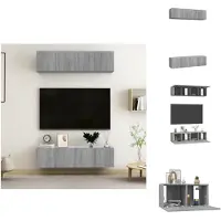 vidaXL Tv-wandmeubel - Wandgemonteerde - Media-kast - Afmetingen- 60x30x30cm - Ken- Stevig bewerkt hout - Kast