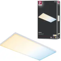 Paulmann Velora LED paneel ZigBee 59,5x29,5cm Velora, dimbaar, wit / opaal, Woon-/ Eetkamer, metaal, Modern, slimme verlichting