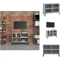 vidaXL TV-meubel - grijs sonoma eiken - 69.5 x 30 x 50 cm - stabiel en ruimtelijk tv-dressoir - Kast