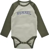 Hummel Romper l/s - hmlStein - Abdij Stone - - 74 - Rompers Lange Mouw