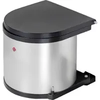 Wesco inbouw afvalbak, rond, 13 liter, roestvrij staal
