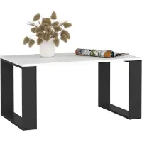 Akord Salontafel Koffietafel NOX / Wit - Zwart / 92x45x53 cm