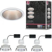 Paulmann 93410 Cole Coin Inbouwlamp Set van 3 stuks LED 6 W Wit, Zilver