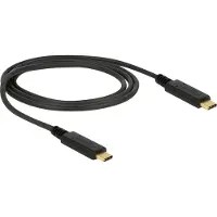 DeLOCK 85531 USB-C-kabel USB 3.2 Gen2 USB-C stekker, USB-C stekker 1.00 m Zwart