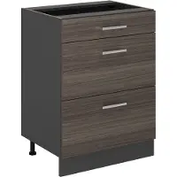 Vicco R-Line Keukenonderkast – 60 cm met laden, zonder werkblad Edel grijs