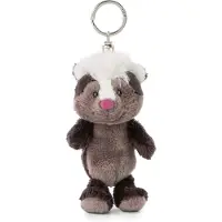 Nici sleutelhanger stinkdier junior 10 cm pluche/polyester bruin