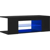 Sonstiges Tv-meubel met LED-verlichting 90x39x30 cm zwart