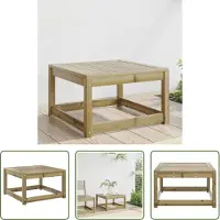 The Living Store Tuin Voetenbank - 63.5 x 63.5 x 38 cm - Geïmpregneerd Grenenhout Tuin Bankje - Lounge Bank - Buiten Bank - Voetensteun - Houten Bank - Loungebank