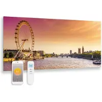 Quality Heating - QH-GD Serie - Bedrukt glazen infrarood paneel – Infrarood verwarming - Infrarood verwarmingspaneel - Met thermostaat - Wand – Wifi – Afstandsbediening - 119x59 - 700Watt