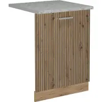 Vicco R-Line Vaatwasserfrontpaneel – 60 cm, WB Marmer Artisanaal eiken