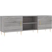 Syfax Tv-meubel 150x30x50 cm bewerkt hout grijs sonoma eikenkleurig