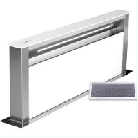 Klarstein Afzuigkap Royal Flush Eco Downdraft 713,8 m³/u - Downdraft Wandafzuigkap Kookfeldafzuigkap - 714 m³/u - voor Keuken Inbouw - Touch Vetfilter RVS LED - Dampkap - Wasemkap - Kookplaatafzuiging