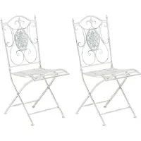 CLP Sibell Set van 2 tuinstoelen - Opvouwbaar wit
