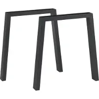 En.casa Stalen onderstel Kraftisried set van 2 tafelpoot 72x70 cm zwart []