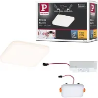 Paulmann VariFit LED-inbouwpaneel Veluna IP44 hoekig 75x75 mm 4,5W 360lm 3000K Satijn