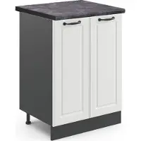 Vicco R-Line Keukenonderkast – 60 cm, WB Antraciet Wit Landhuis