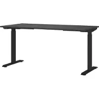 Germania GW-Mailand Hoogteverstelbaar Zit-sta-bureau Grafiet T-Voet 1,600 (B) x 800 (D) x 1,200 (H) mm Spaanplaat, metaal