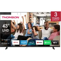 Thomson 43UG4S14 (109 cm (43 inch), zwart, UltraHD/4K, Google TV, drievoudige tuner, HDR)