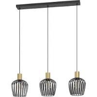 Eglo Empoli Hanglamp - E27 - 90 cm - Zwart/Goud
