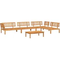 vidaXL 5-delige Loungeset pallet massief acaciahout