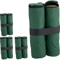 Relaxdays partytent gewichten - set van 4 - Oxford-weefsel - vullen met zand of stenen - groen