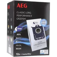 Electrolux AEG Gr201SM s-bag Classic Long Performance 9001688242: Filterzakken voor stofzuigers, geschikt voor 12 stuks + filter