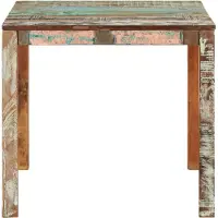 vidaXL Eettafel 82x80x76 cm massief gerecycled hout