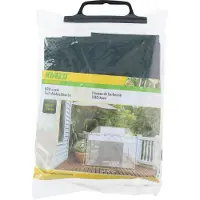 Kinzo – BBQ Hoes Beschermhoes – 122 x 71 x 76 cm – Voorzien Van Waterdicht Polyethyleen En UV-Bescherming En Slijtvast Materiaal – Voor Rechthoekige Barbecues – Zwart Kunststof