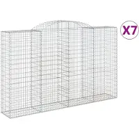 vidaXL Schanskorven 7 st gewelfd 300x50x180/200 cm ijzer