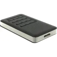 DeLOCK Externe behuizing voor M.2 SSD met Key B, 42 mm, met USB 3.0 Micro-B poort (grijs/zwart, met encryptiefunctie)