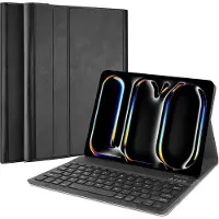 Cazy iPad Pro 2021 Hoes met Toetsenbord - 11 inch - QWERTY Slimline - Zwart