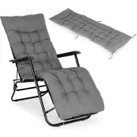 B2X Ligstoel kussen - 160x52x5cm - grijs