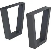 En.casa Stalen onderstel Lalling set van 2 tafelpoot 43x25/40 cm zwart []