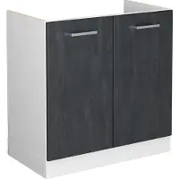 Vicco R-Line Wastafelkast – 80 cm zonder werkblad Zwart beton