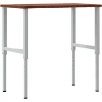 Syfax Werkbank rechthoek 100x60x(71,5-98) cm eikenhout donkerbruin