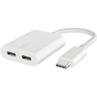 Belkin RockStar USB-C Audio En Oplaad Adapter Wit
