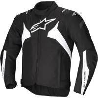 Alpinestars T-Jaws V4, waterdicht textieljack ,Zwart/Wit ,3XL