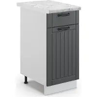 Vicco Fame-Line Keukenonderkast – 40 cm, WB Marmer Antraciet landhuis
