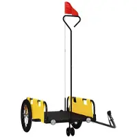 Syfax Fietstrailer oxford stof en ijzer geel