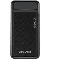 Awei Powerbank 10000mAh P5K, zwart, met 2x USB-poorten, 2,1A
